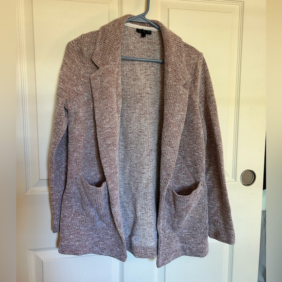 Topshop brown and white textured pattern sweater blazer - Picture 1 of 3